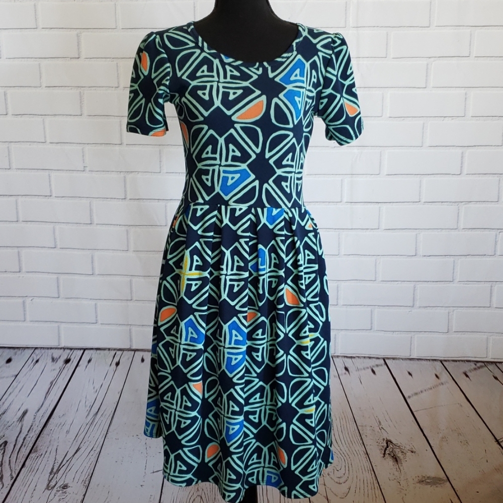 LuLaRoe A-line geometric dress size small